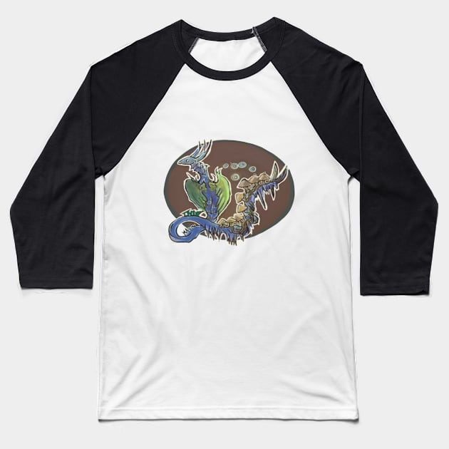 Mushroom Dragon Baseball T-Shirt by TheNeutralDragon